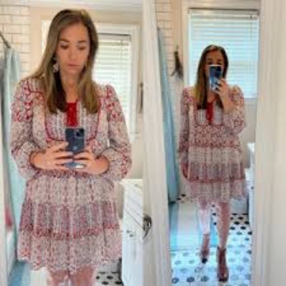 NWOT Anthropologie Spliced Tunic Dress in Grey Motif, Size XXS - Picture 8 of 8